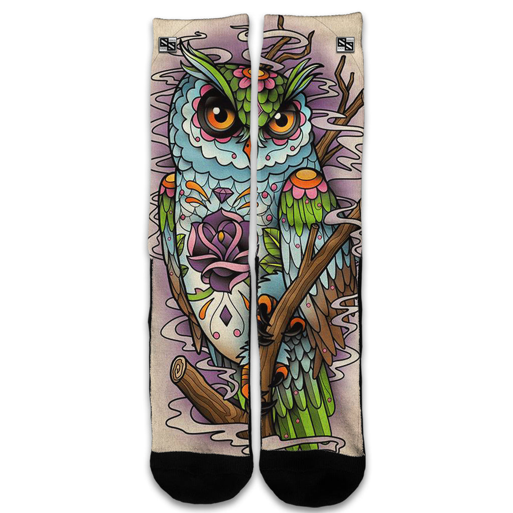  Owl Painting Aztec Style Universal Socks