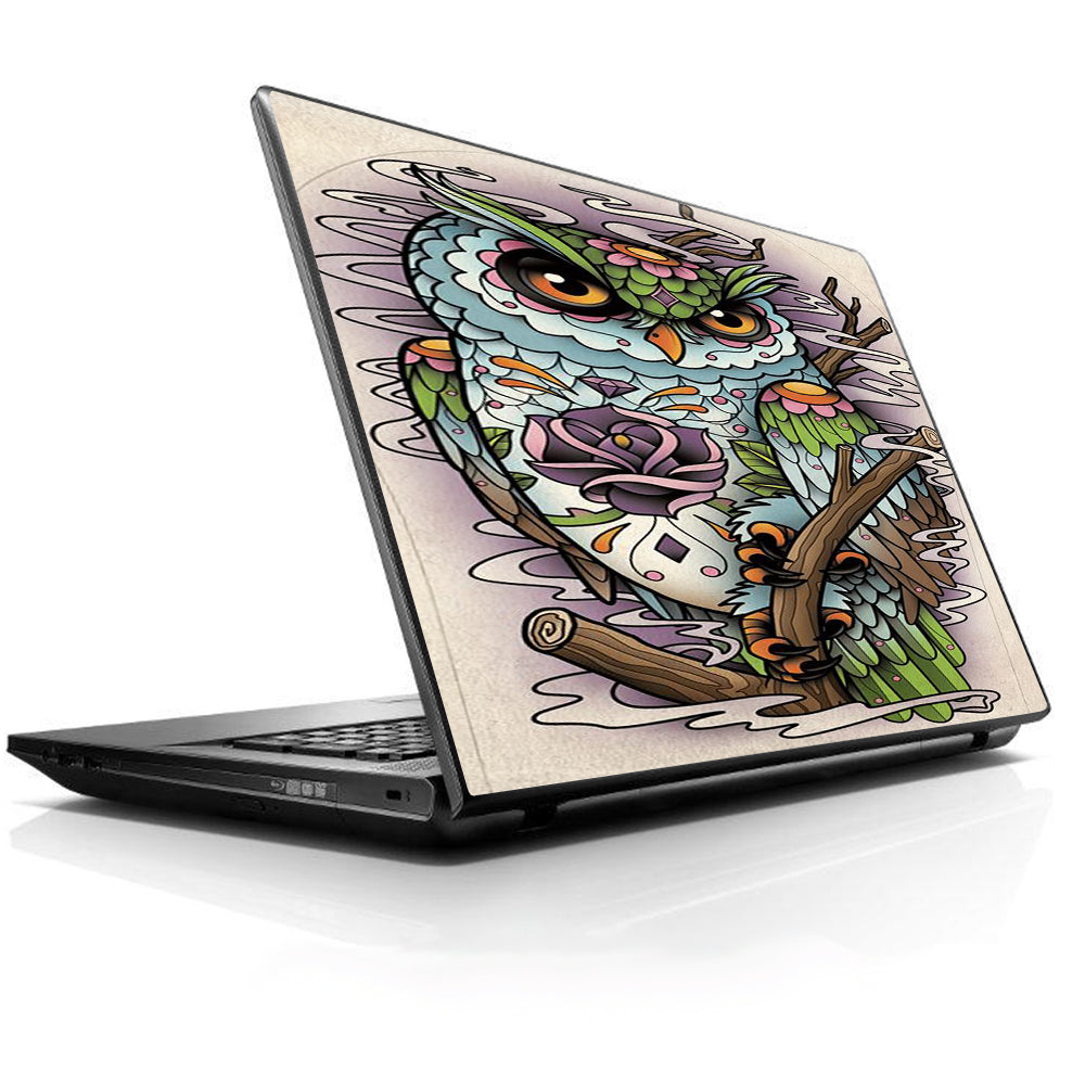  Owl Painting Aztec Style Universal 13 to 16 inch wide laptop Skin