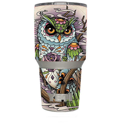  Owl Painting Aztec Style Yeti 30oz Rambler Tumbler Skin