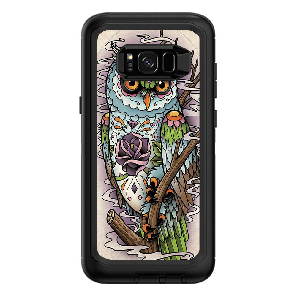  Owl Painting Aztec Style Otterbox Defender Samsung Galaxy S8 Plus Skin
