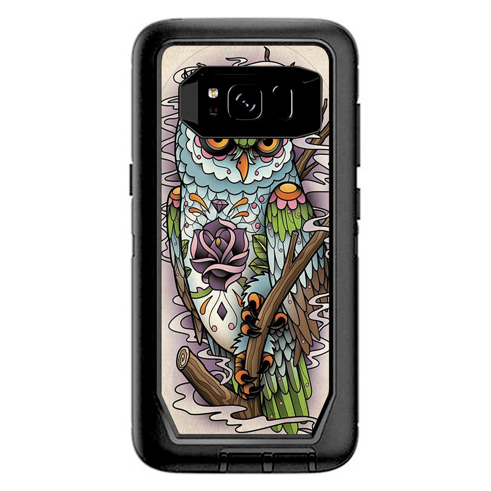  Owl Painting Aztec Style Otterbox Defender Samsung Galaxy S8 Skin