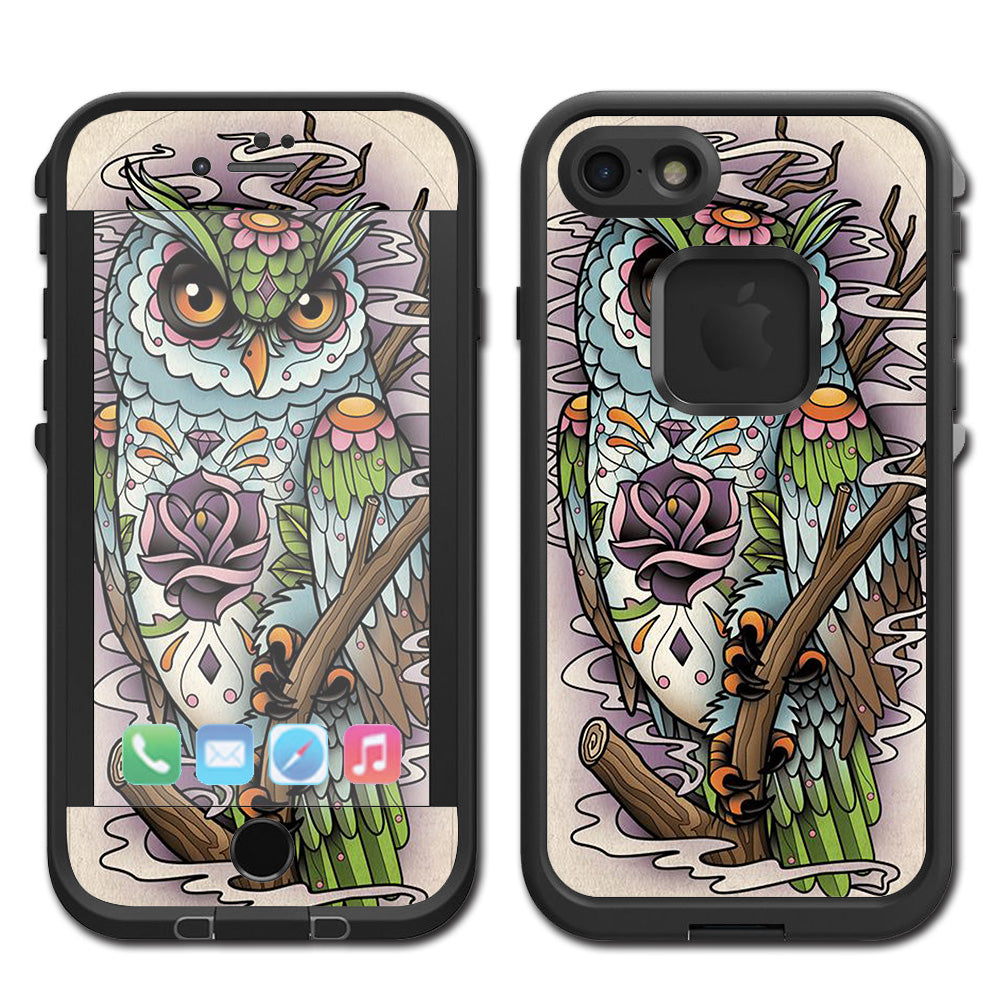  Owl Painting Aztec Style Lifeproof Fre iPhone 7 or iPhone 8 Skin