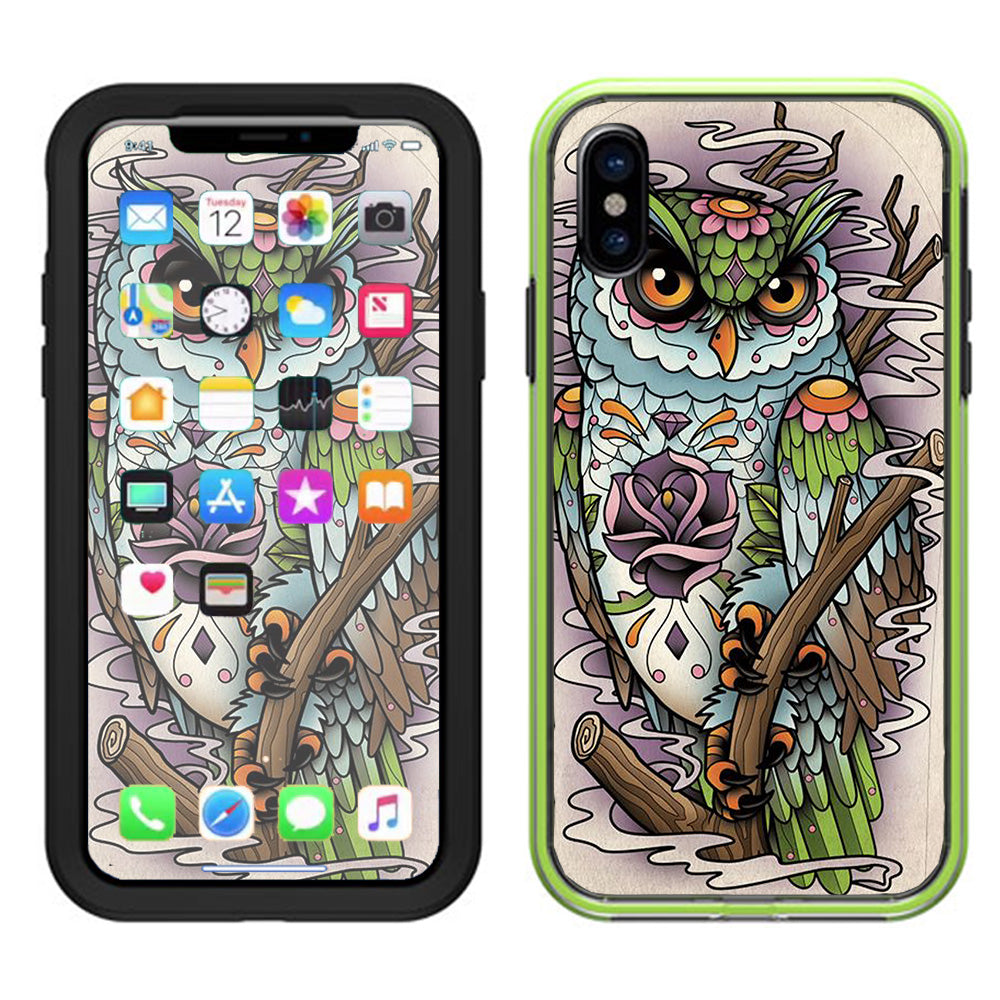  Owl Painting Aztec Style Lifeproof Slam Case iPhone X Skin
