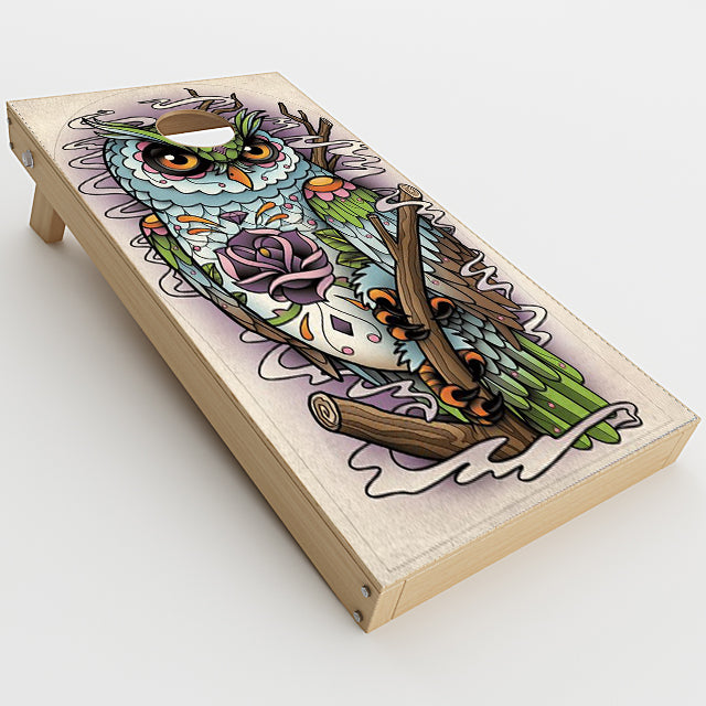  Owl Painting Aztec Style Cornhole Game Boards  Skin