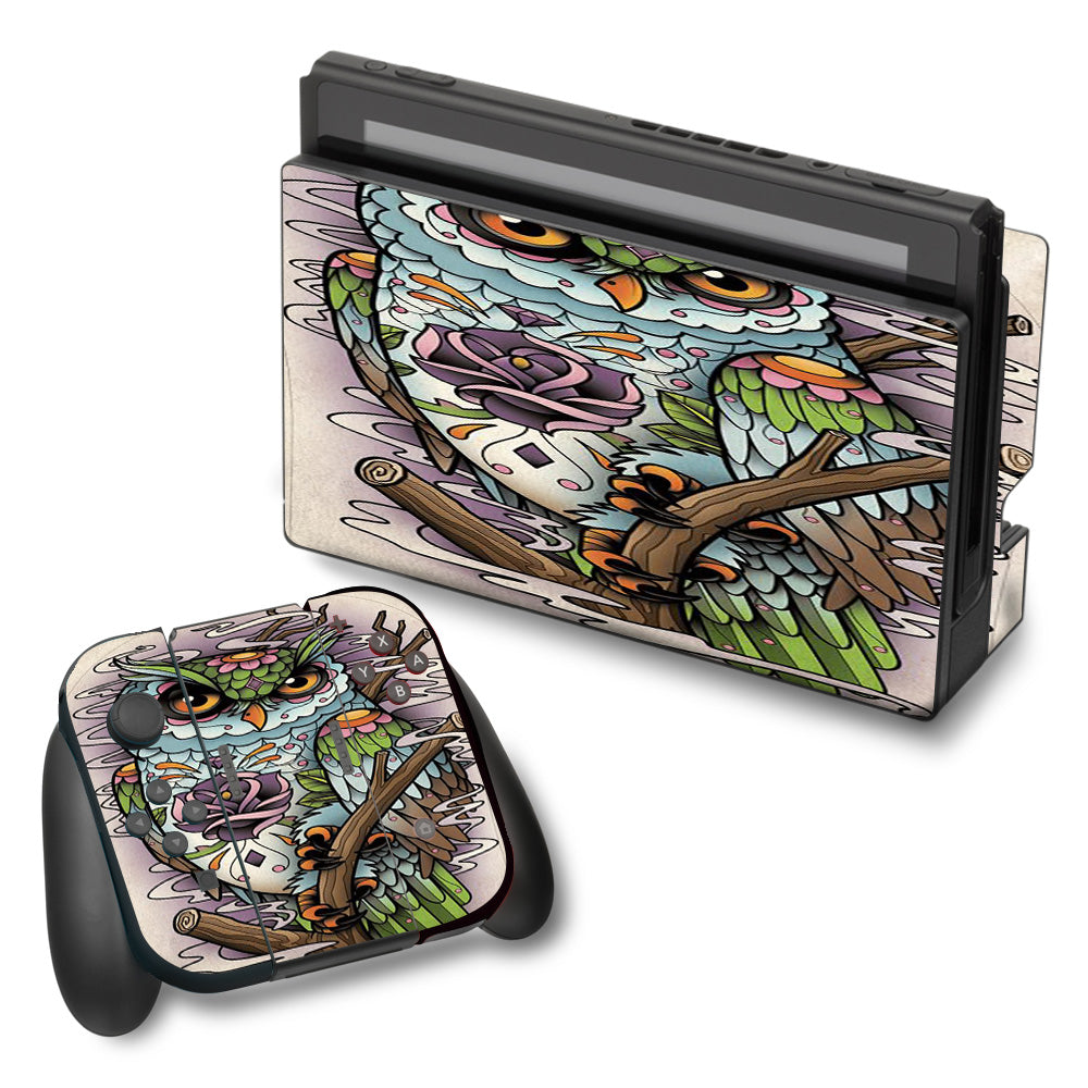  Owl Painting Aztec Style Nintendo Switch Skin