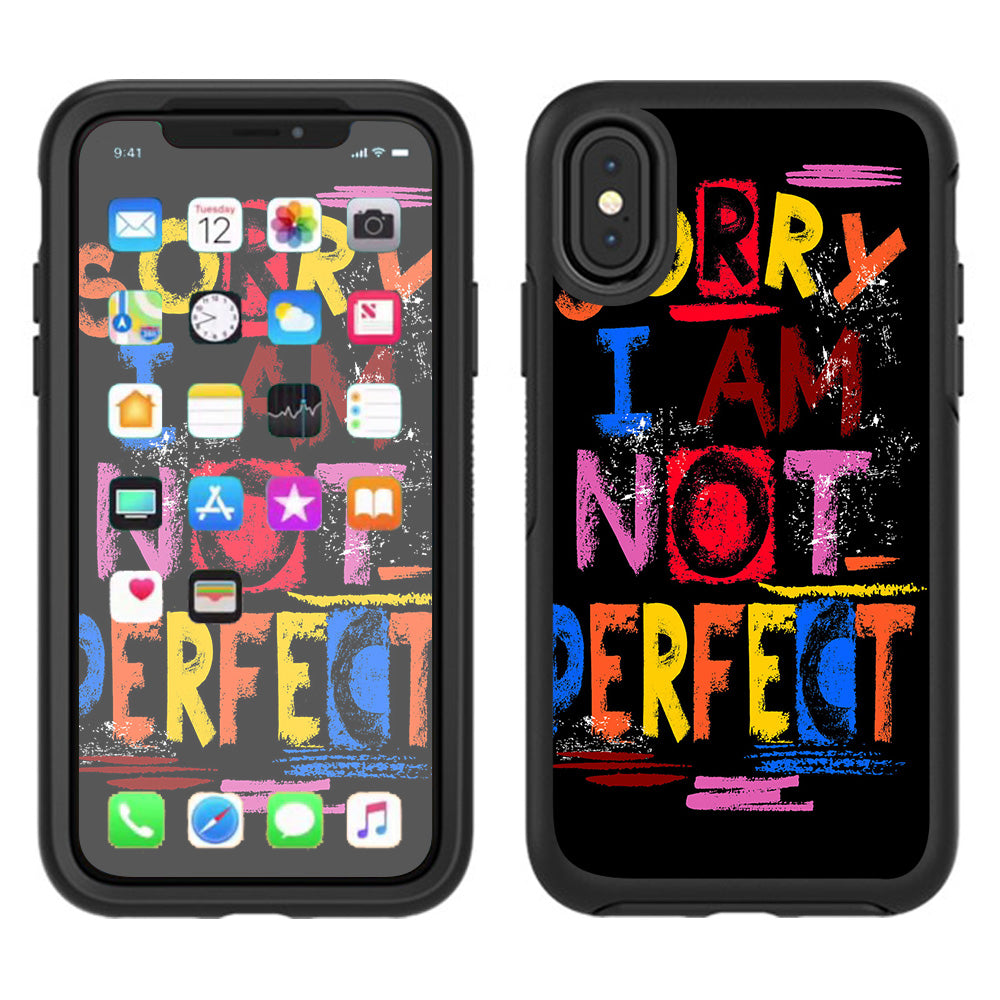  Sorry I Am Not Perfect Otterbox Defender Apple iPhone X Skin