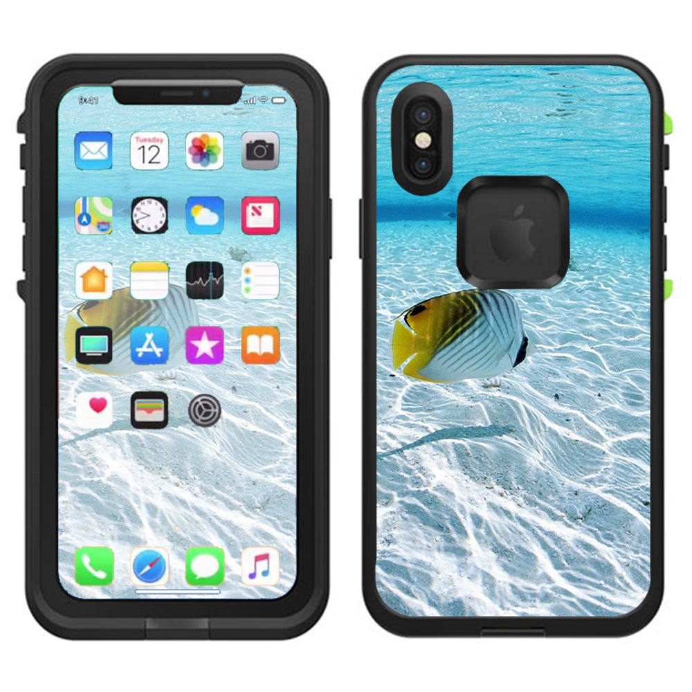  Underwater Fish Tropical Ocean Lifeproof Fre Case iPhone X Skin
