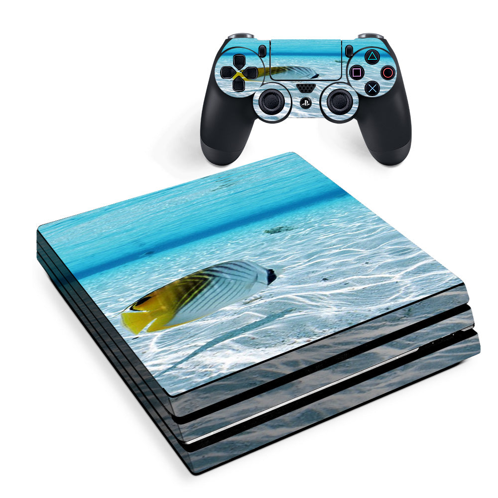 Skin Decal Vinyl Wrap For Playstation Ps4 Pro Console & Controller Stickers Skins Cover/ Underwater Fish Tropical Ocean Sony PS4 Pro Skin
