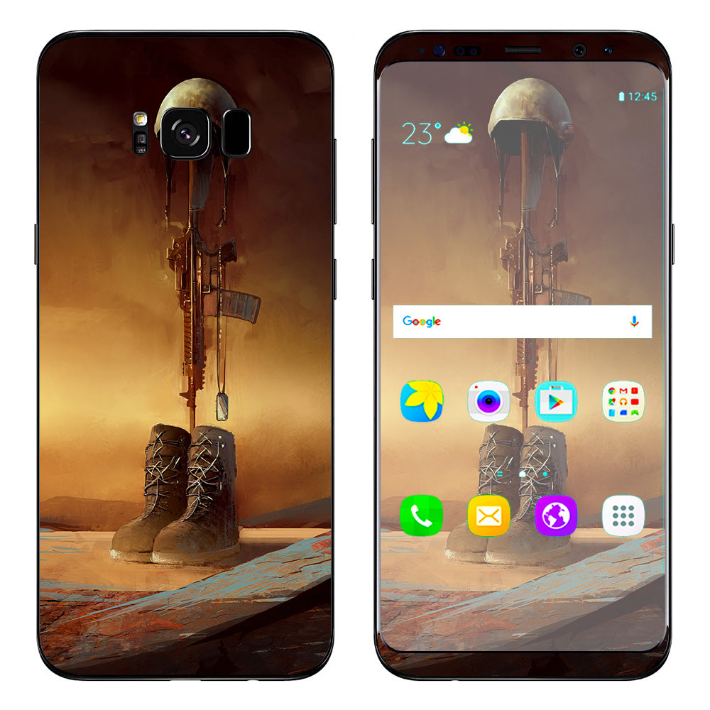  Never Forgotten Military Boots Rifle Samsung Galaxy S8 Skin