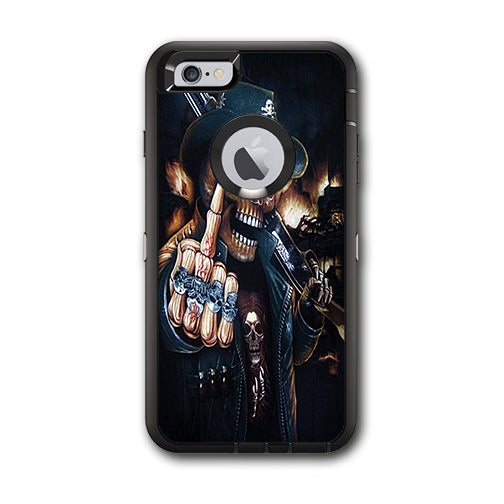  Middle Finger Skeleton Otterbox Defender iPhone 6 PLUS Skin