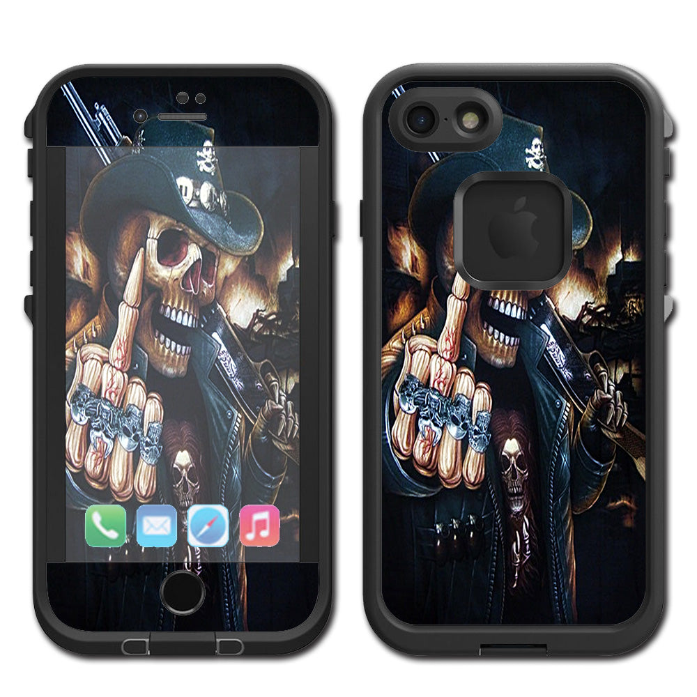  Middle Finger Skeleton Lifeproof Fre iPhone 7 or iPhone 8 Skin
