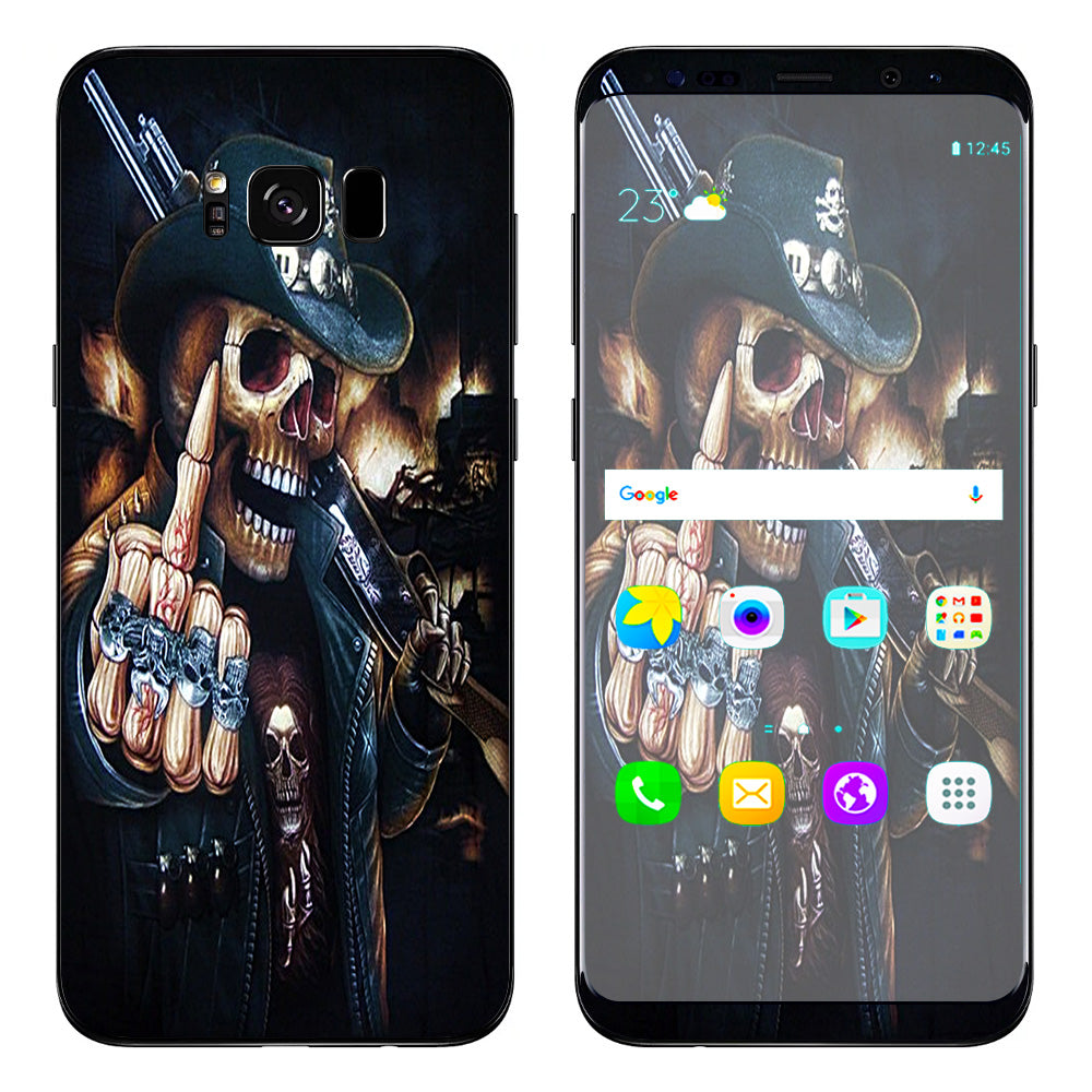  Middle Finger Skeleton Samsung Galaxy S8 Skin