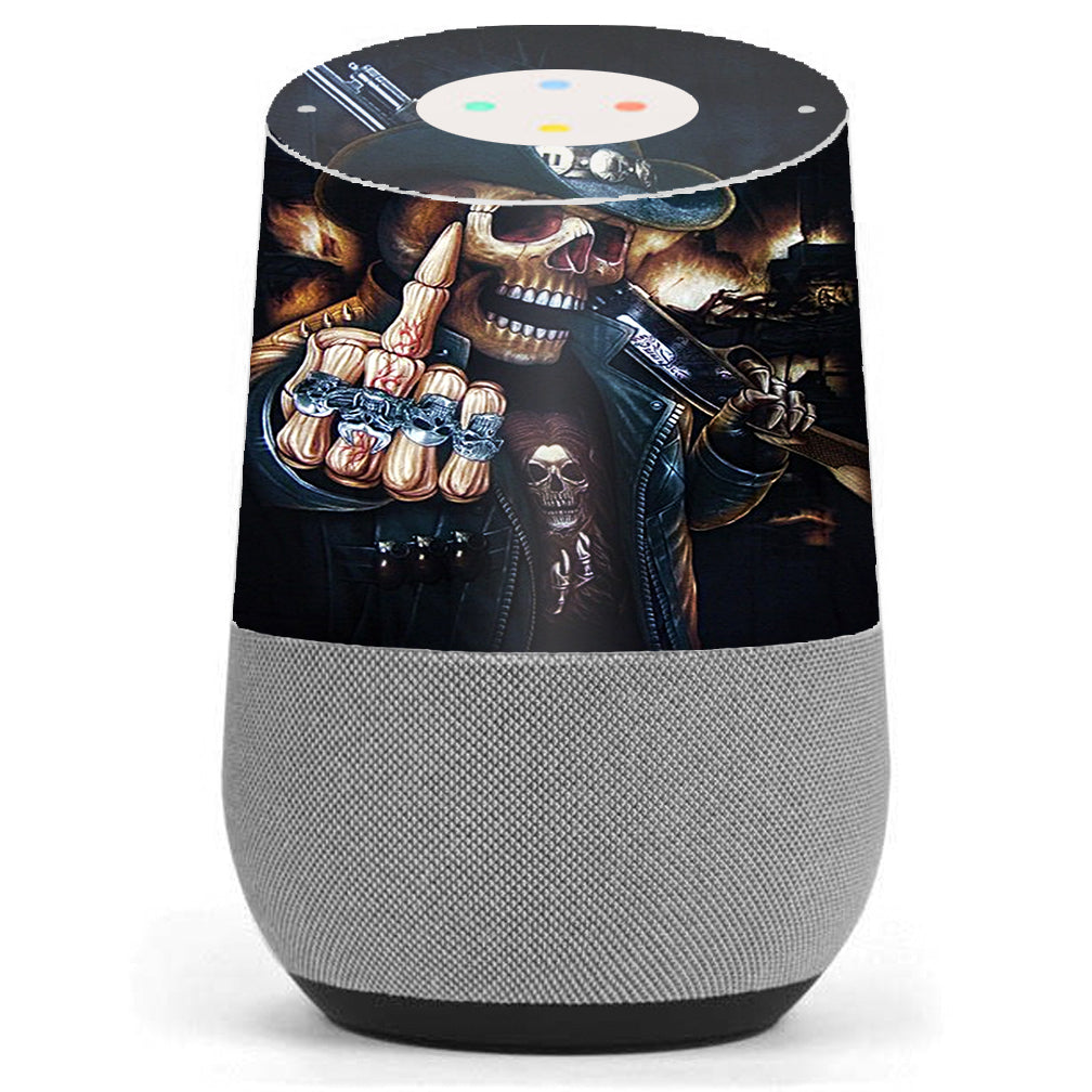  Middle Finger Skeleton Google Home Skin