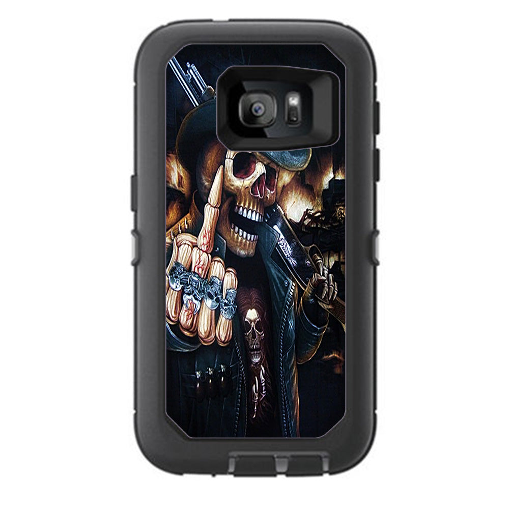  Middle Finger Skeleton Otterbox Defender Samsung Galaxy S7 Skin