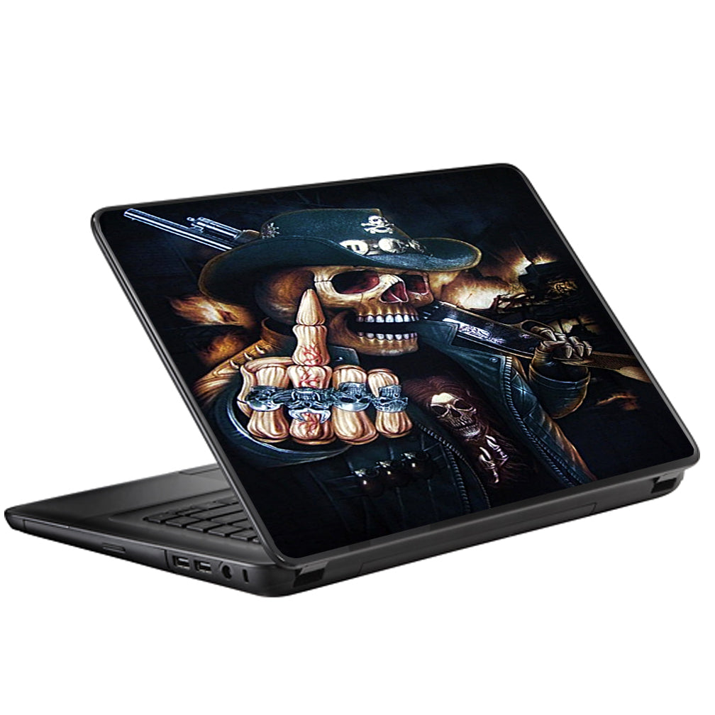  Middle Finger Skeleton Universal 13 to 16 inch wide laptop Skin