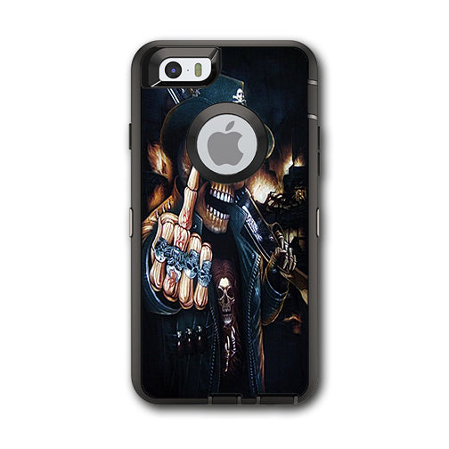  Middle Finger Skeleton Otterbox Defender iPhone 6 Skin
