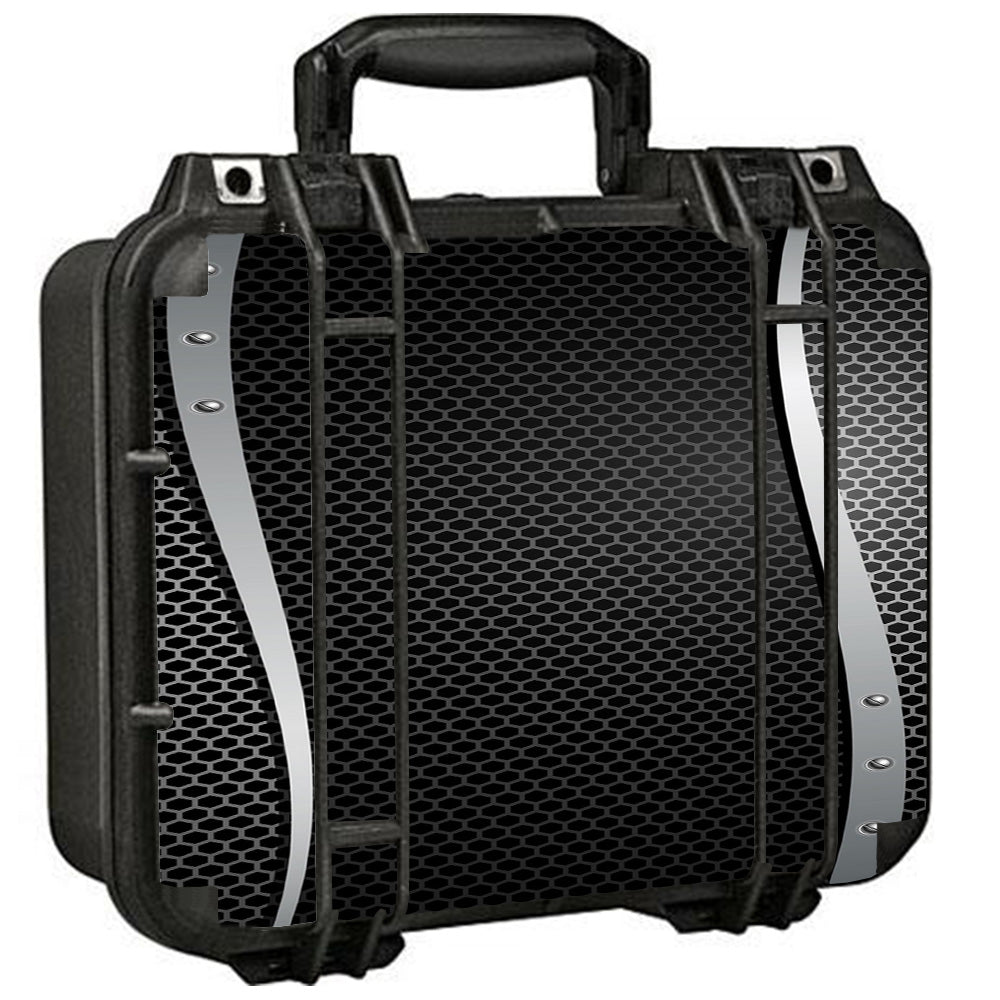  Metal Metallic Screen Pattern Pelican Case 1400 Skin
