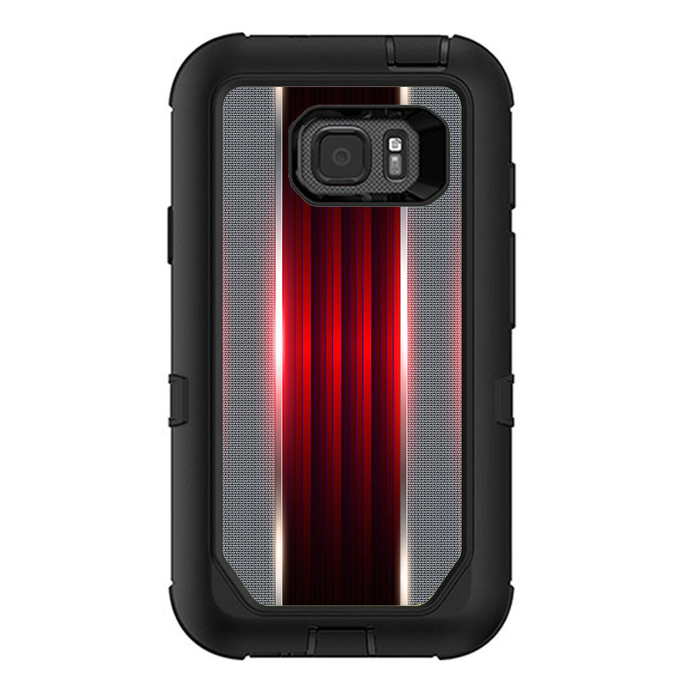  Red Metal Pattern Screen Otterbox Defender Samsung Galaxy S7 Active Skin