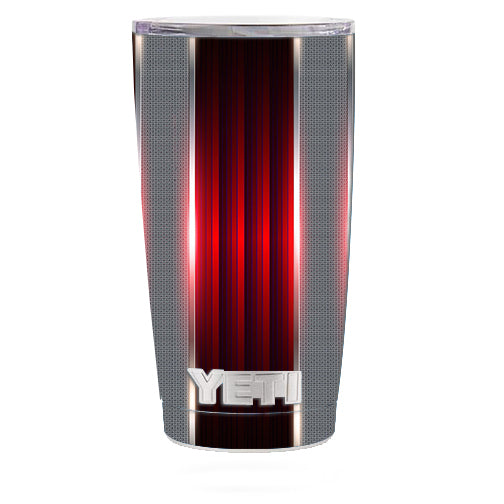  Red Metal Pattern Screen Yeti 20oz Rambler Tumbler Skin