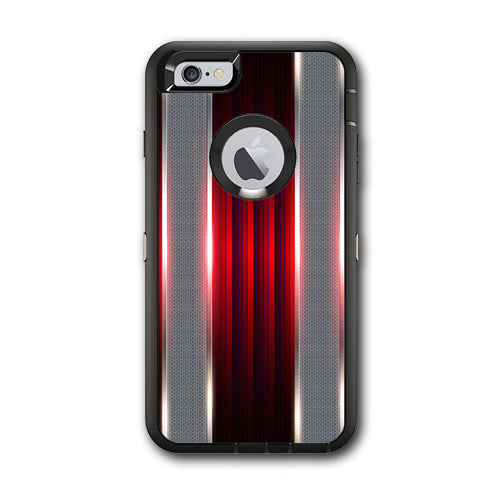  Red Metal Pattern Screen Otterbox Defender iPhone 6 PLUS Skin