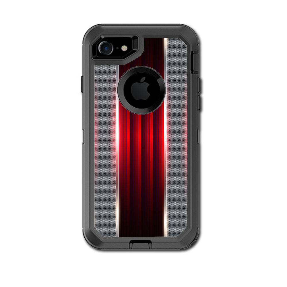  Red Metal Pattern Screen Otterbox Defender iPhone 7 or iPhone 8 Skin