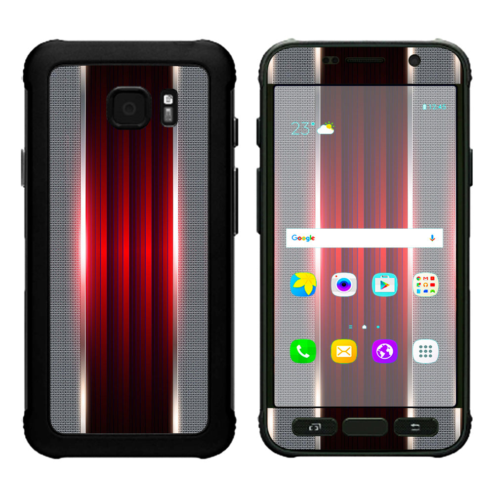  Red Metal Pattern Screen Samsung Galaxy S7 Active Skin