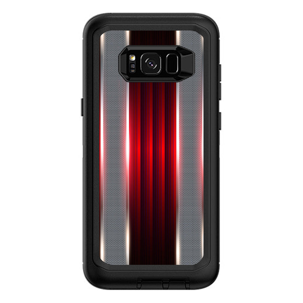  Red Metal Pattern Screen Otterbox Defender Samsung Galaxy S8 Plus Skin