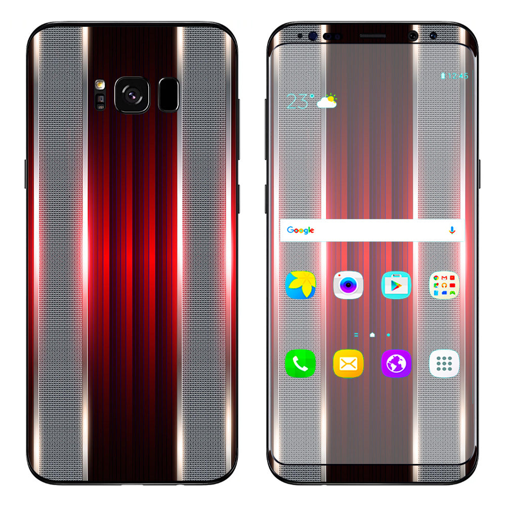  Red Metal Pattern Screen Samsung Galaxy S8 Plus Skin