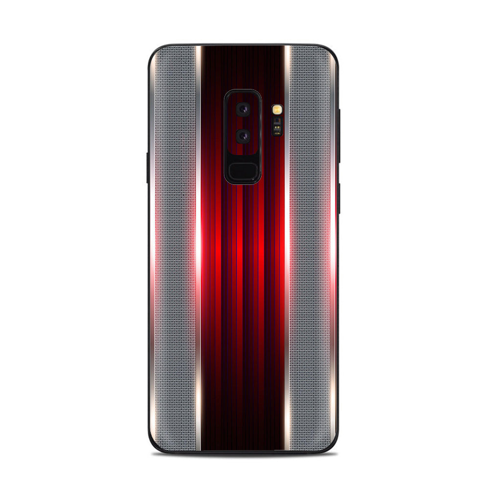  Red Metal Pattern Screen Samsung Galaxy S9 Plus Skin