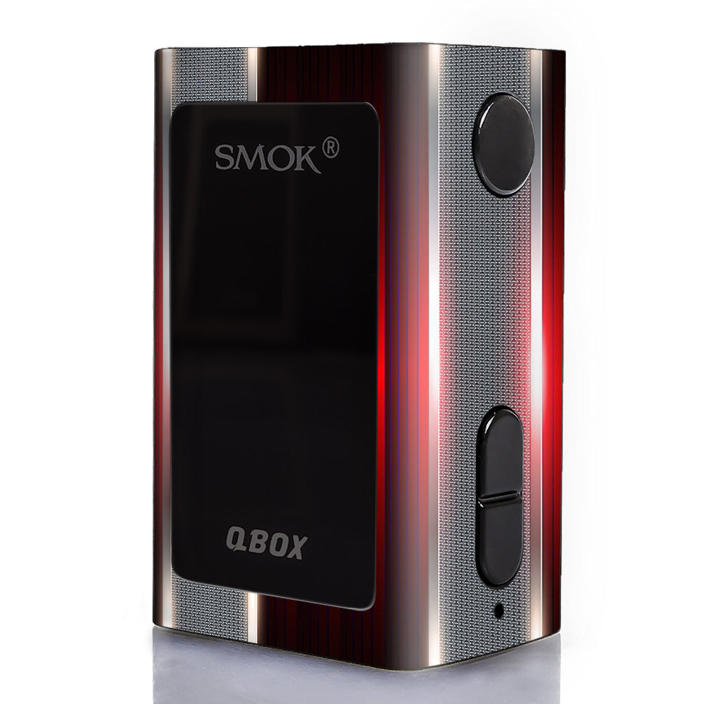  Red Metal Pattern Screen Smok Q-Box Skin