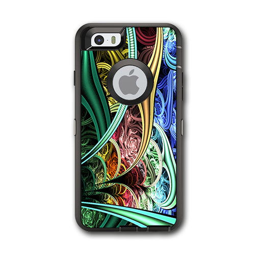  Bio Mechanical Metal Color Pattern Otterbox Defender iPhone 6 Skin