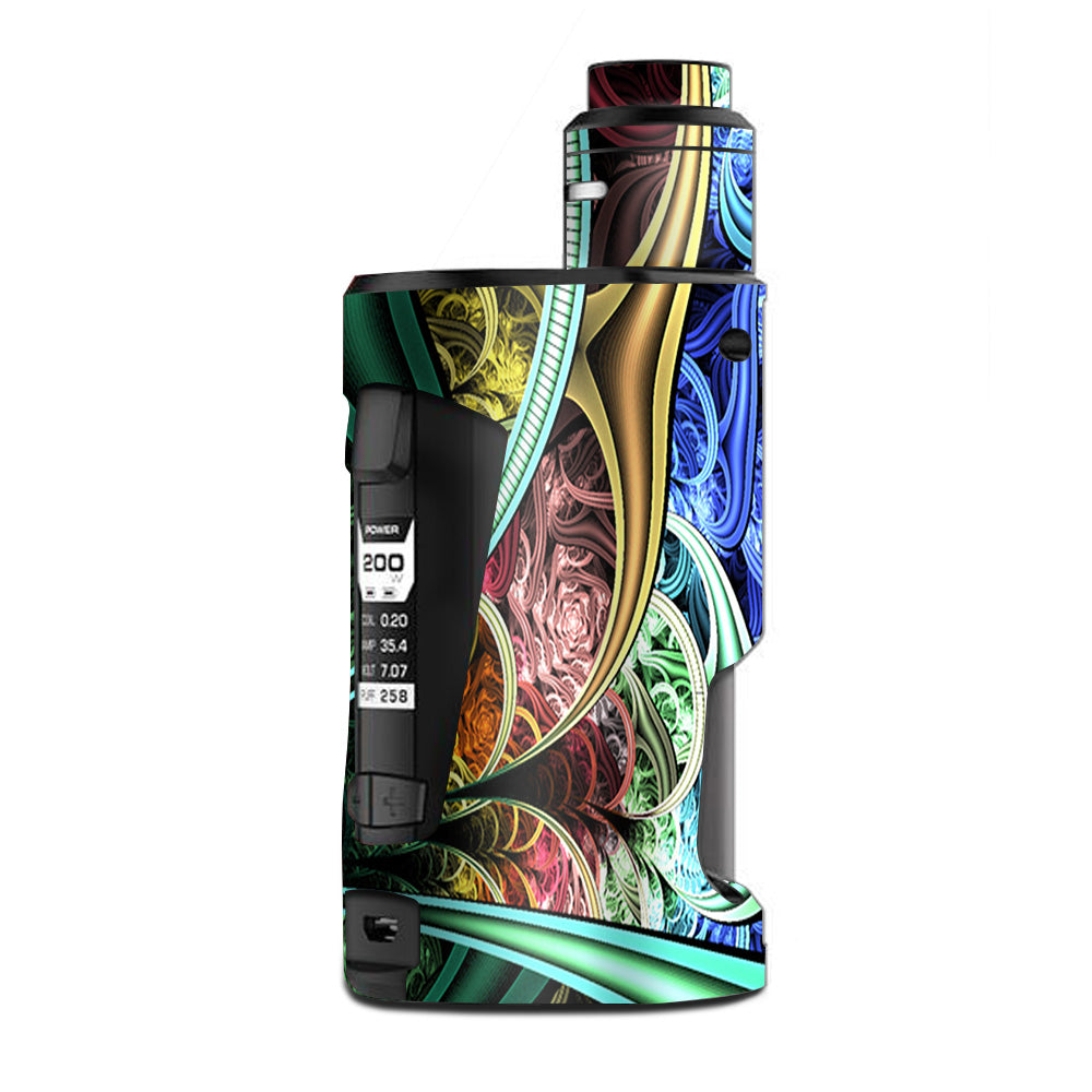  Bio Mechanical Metal Color Pattern G Box Squonk Geek Vape Skin