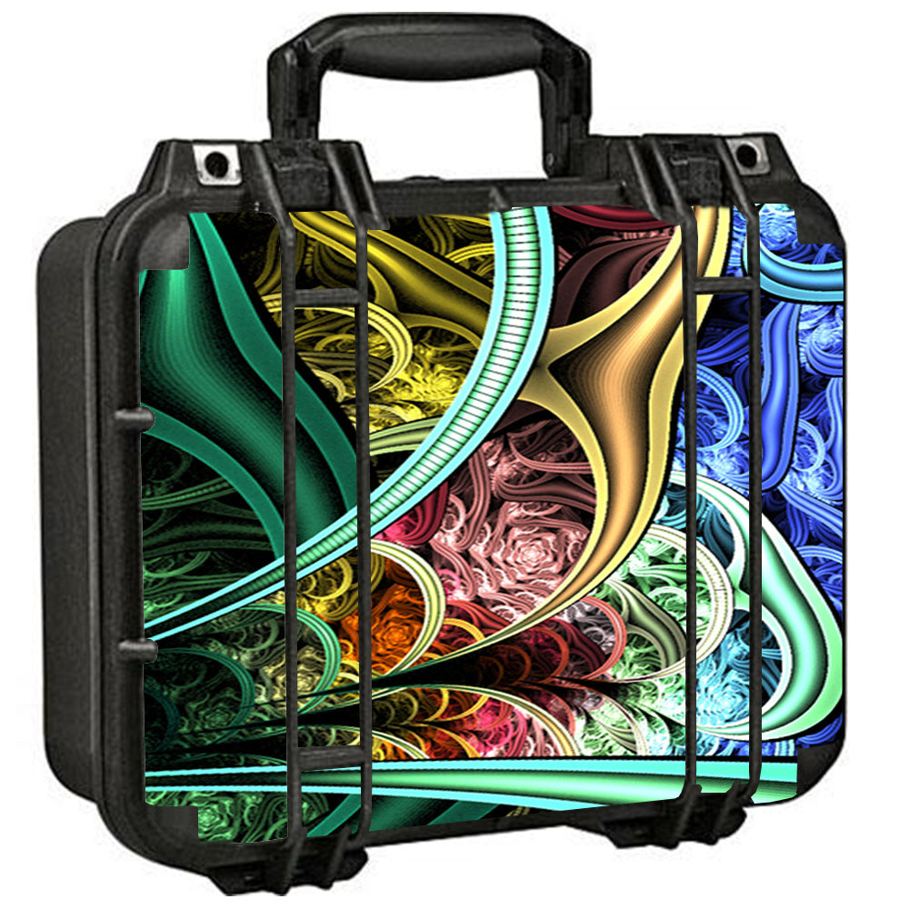  Bio Mechanical Metal Color Pattern Pelican Case 1400 Skin