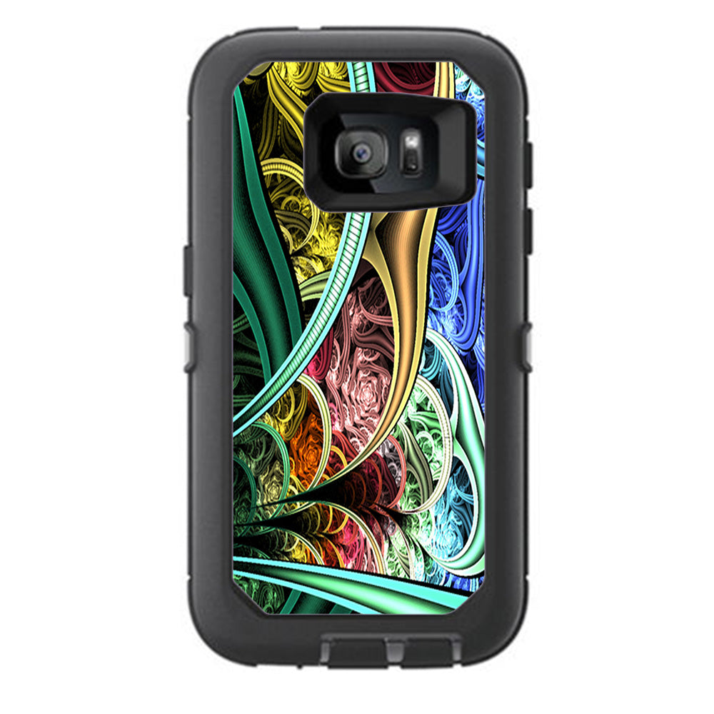  Bio Mechanical Metal Color Pattern Otterbox Defender Samsung Galaxy S7 Skin
