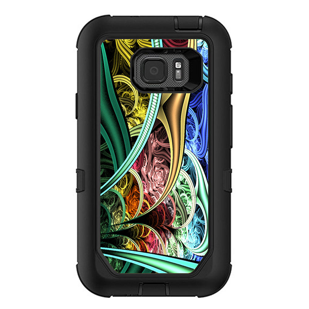  Bio Mechanical Metal Color Pattern Otterbox Defender Samsung Galaxy S7 Active Skin