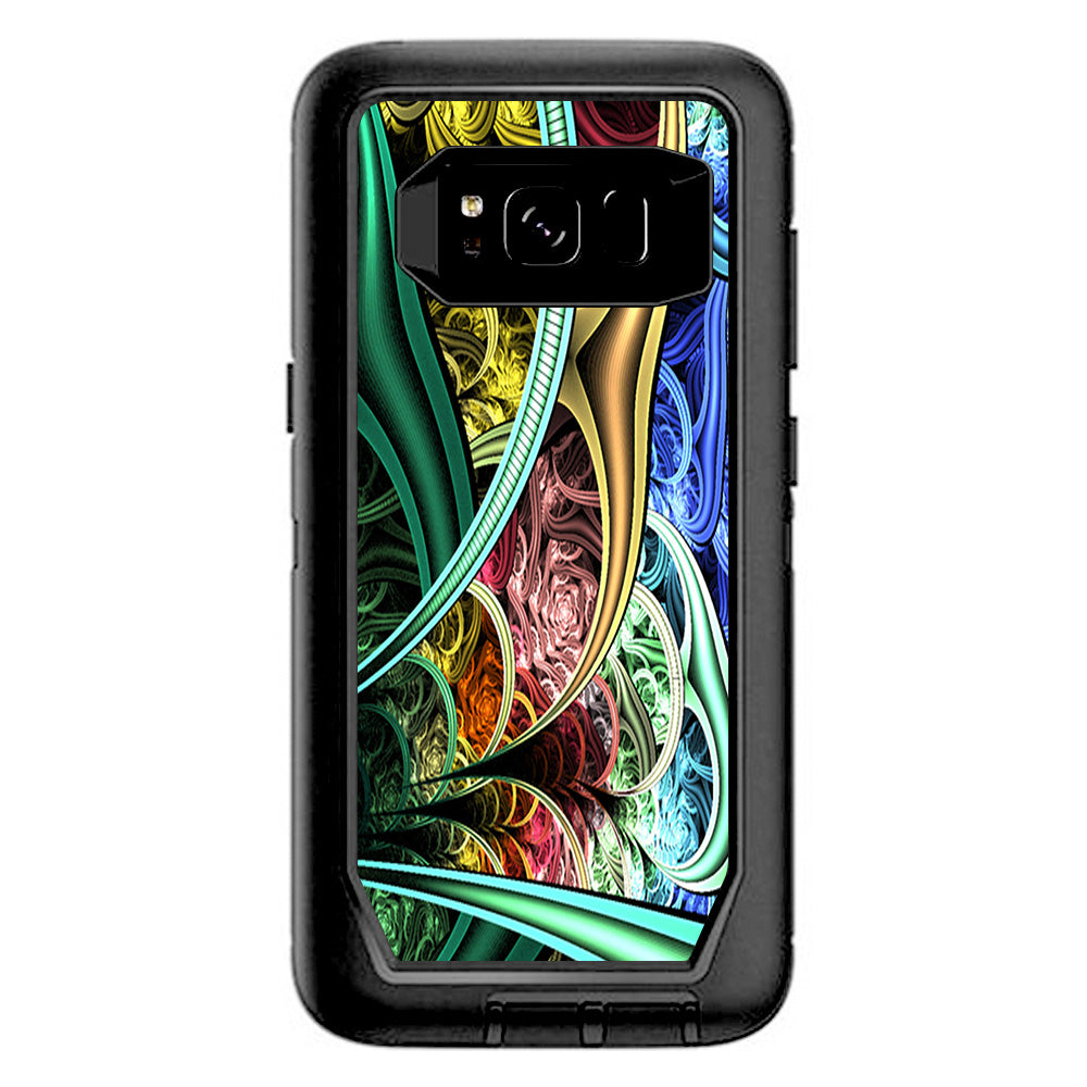  Bio Mechanical Metal Color Pattern Otterbox Defender Samsung Galaxy S8 Skin
