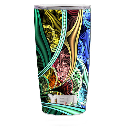  Bio Mechanical Metal Color Pattern Yeti 20oz Rambler Tumbler Skin