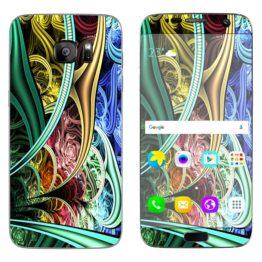  Bio Mechanical Metal Color Pattern Samsung Galaxy S7 Edge Skin