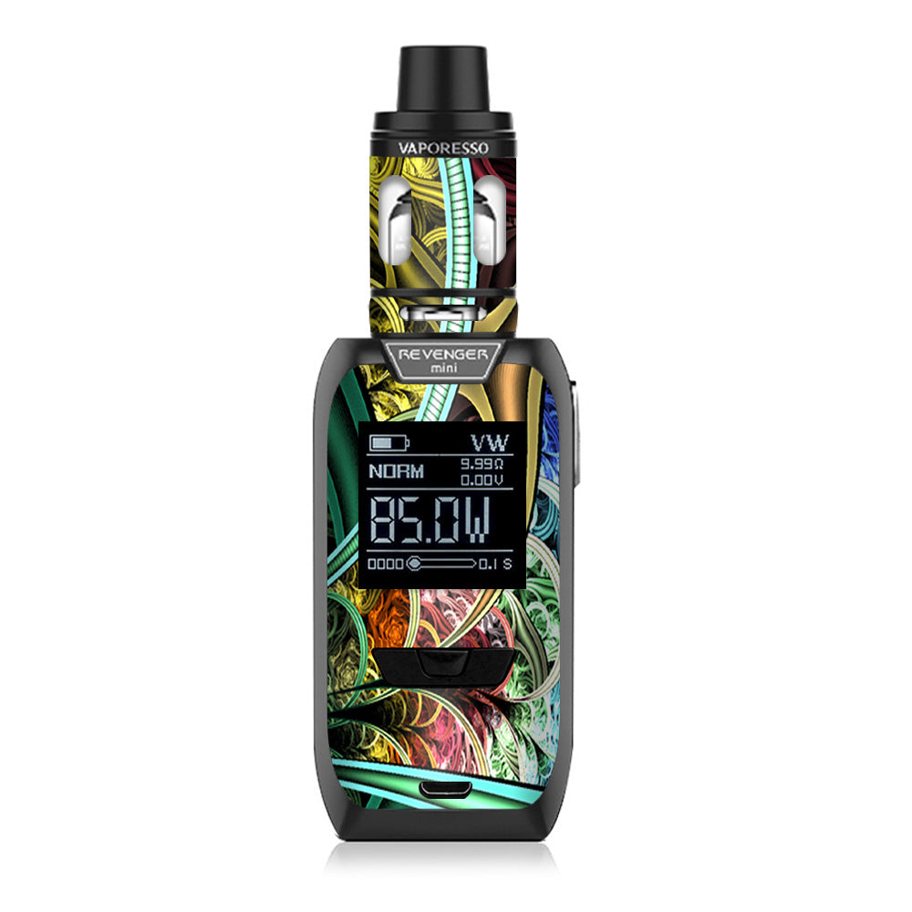  Bio Mechanical Metal Color Pattern Vaporesso Revenger Mini 85w Skin