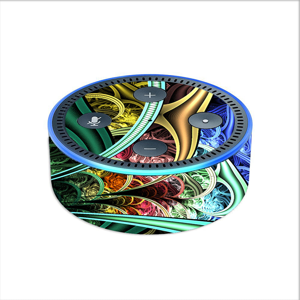  Bio Mechanical Metal Color Pattern Amazon Echo Dot 2nd Gen Skin