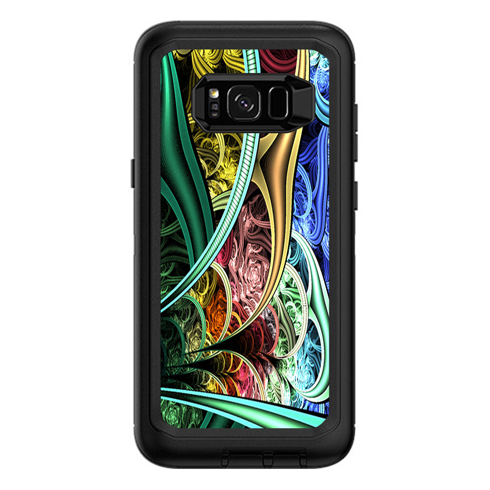  Bio Mechanical Metal Color Pattern Otterbox Defender Samsung Galaxy S8 Plus Skin