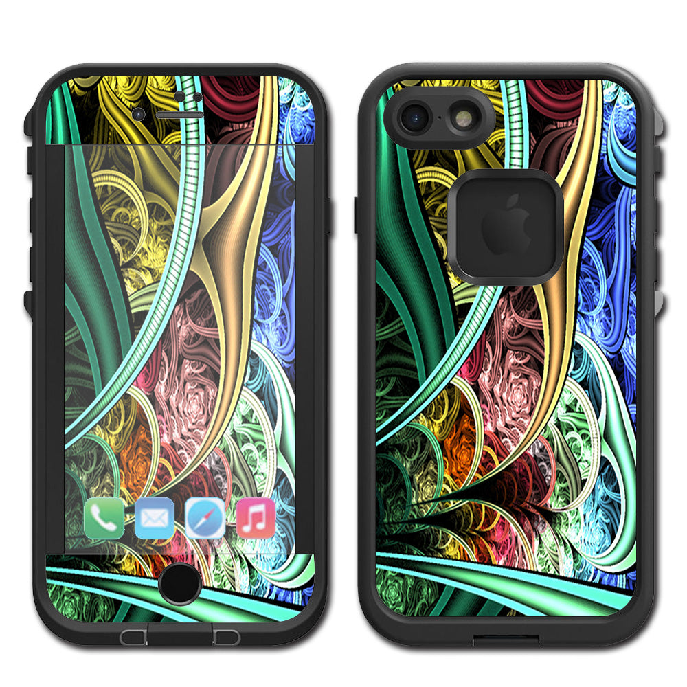  Bio Mechanical Metal Color Pattern Lifeproof Fre iPhone 7 or iPhone 8 Skin