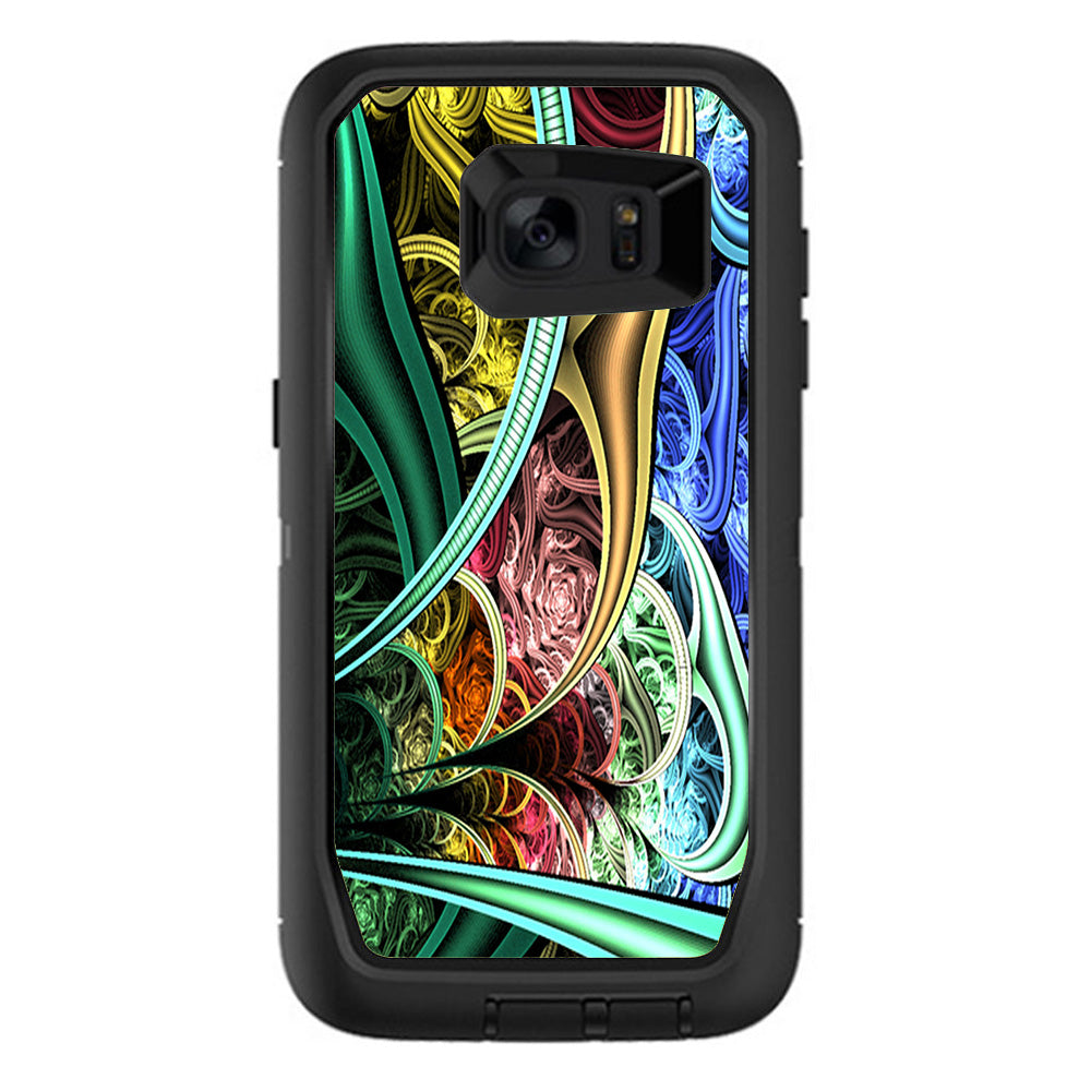  Bio Mechanical Metal Color Pattern Otterbox Defender Samsung Galaxy S7 Edge Skin