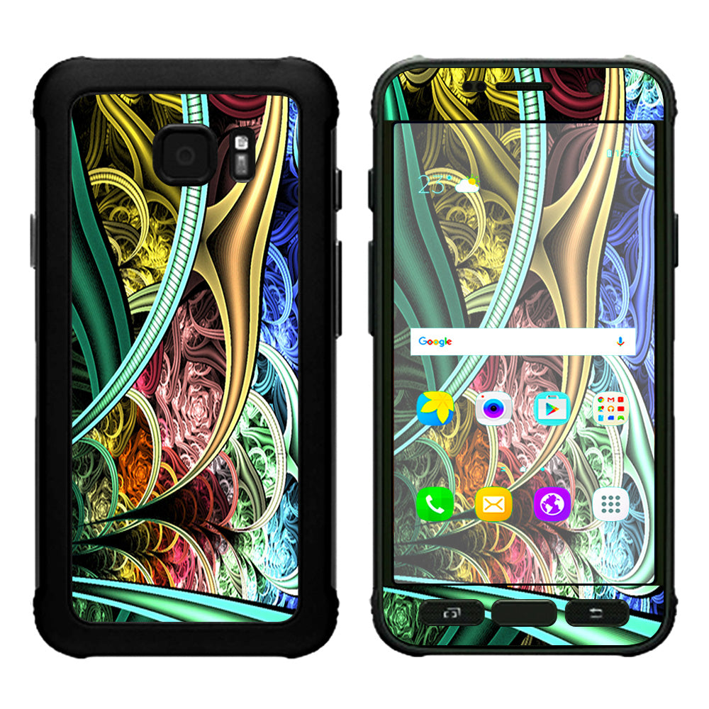  Bio Mechanical Metal Color Pattern Samsung Galaxy S7 Active Skin