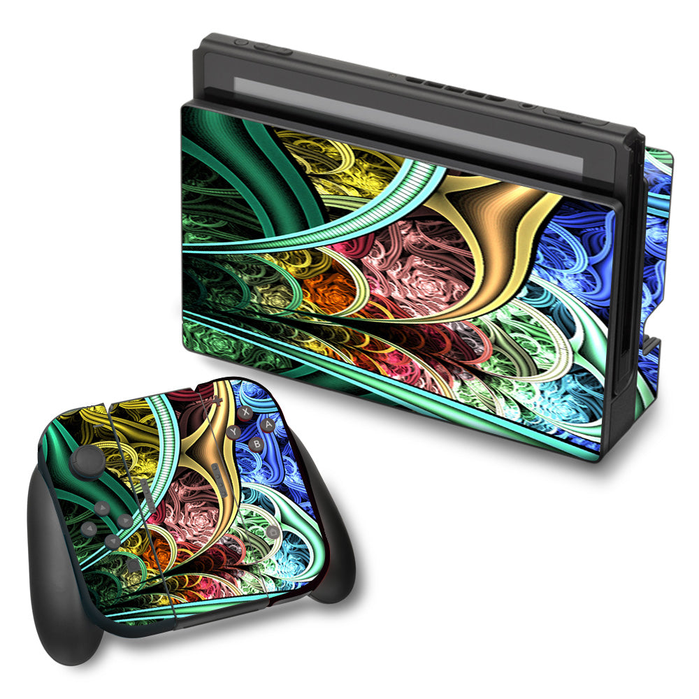  Bio Mechanical Metal Color Pattern Nintendo Switch Skin