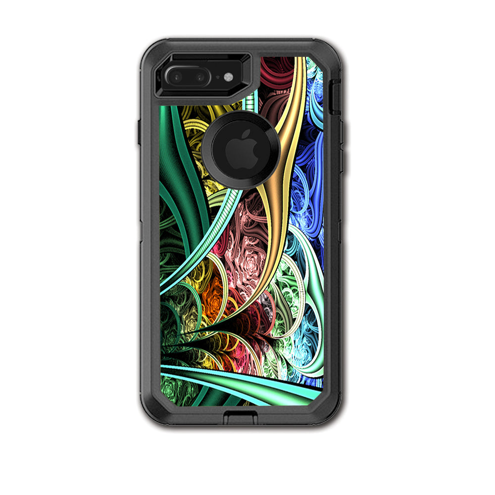  Bio Mechanical Metal Color Pattern Otterbox Defender iPhone 7+ Plus or iPhone 8+ Plus Skin