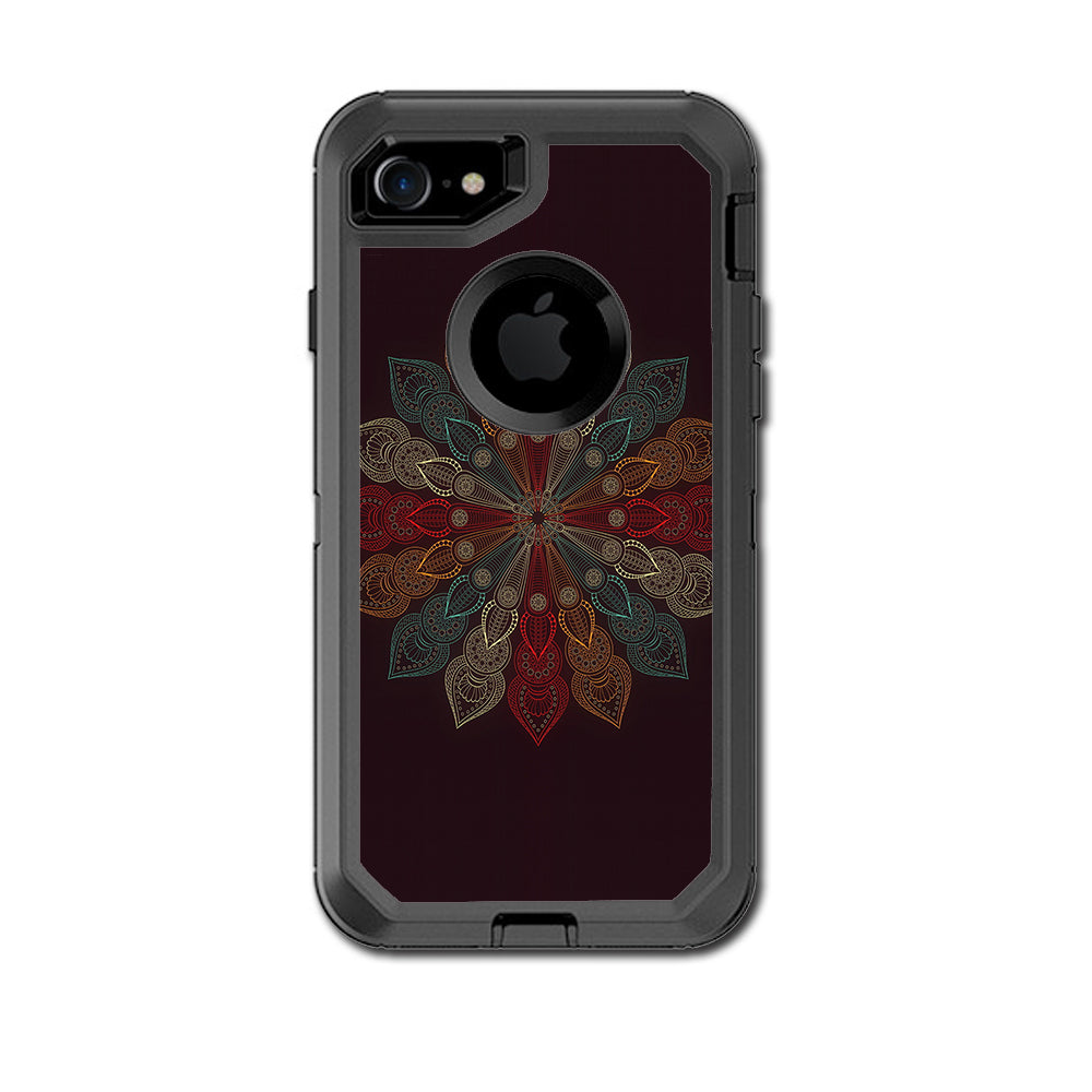  Mandala Flower Pattern Otterbox Defender iPhone 7 or iPhone 8 Skin