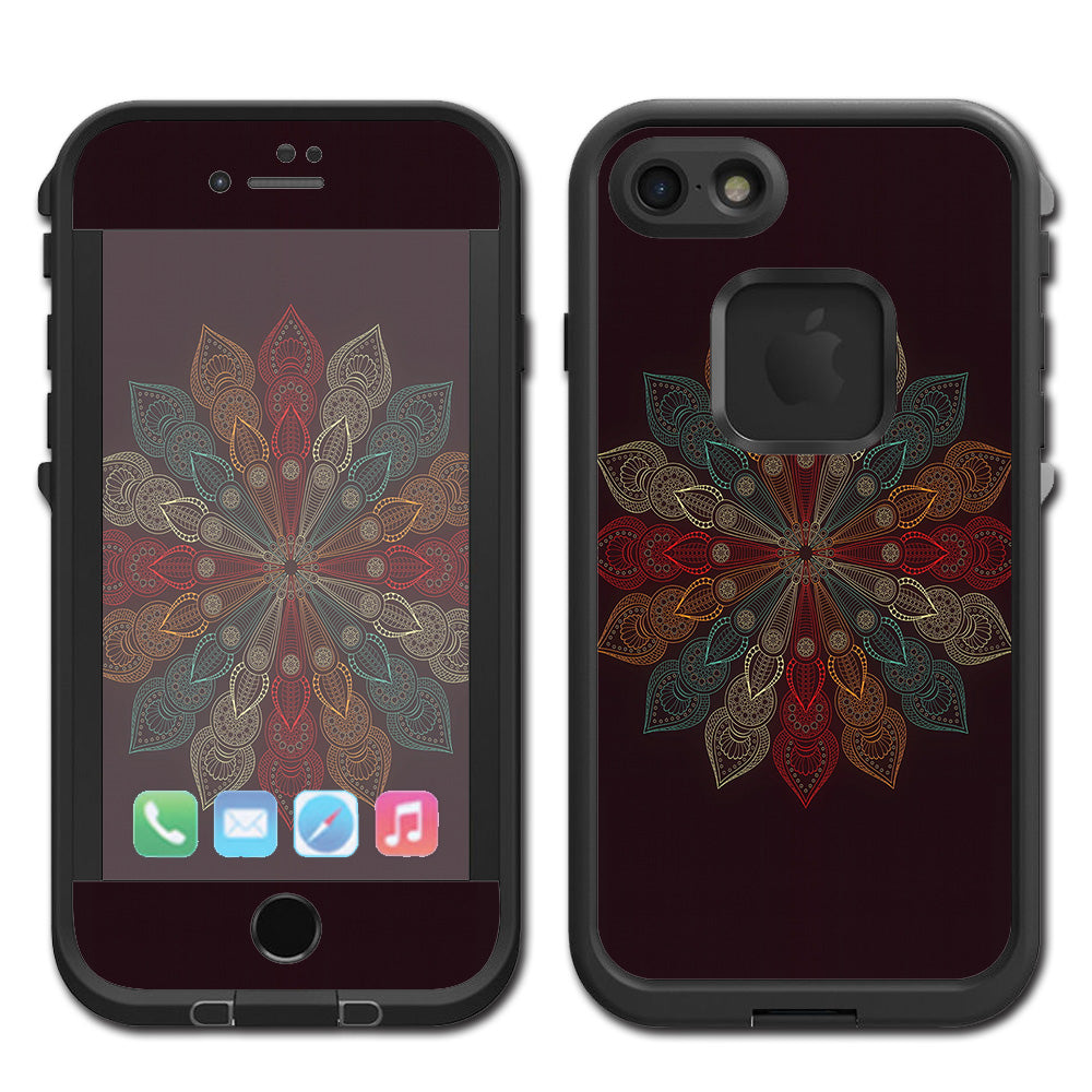  Mandala Flower Pattern Lifeproof Fre iPhone 7 or iPhone 8 Skin