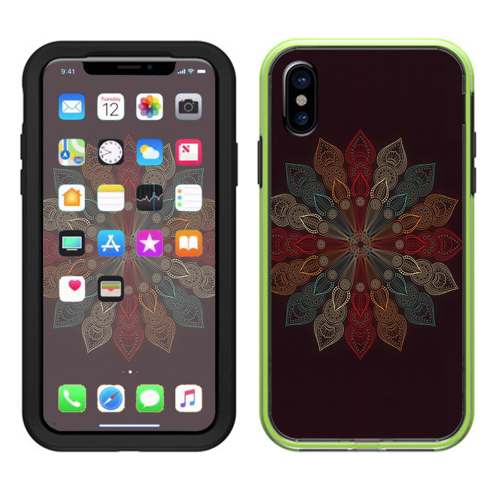  Mandala Flower Pattern Lifeproof Slam Case iPhone X Skin