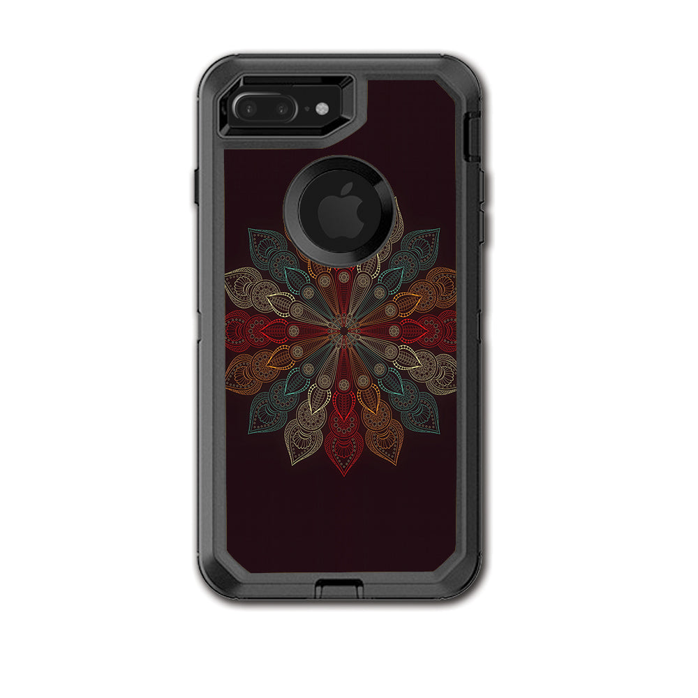  Mandala Flower Pattern Otterbox Defender iPhone 7+ Plus or iPhone 8+ Plus Skin